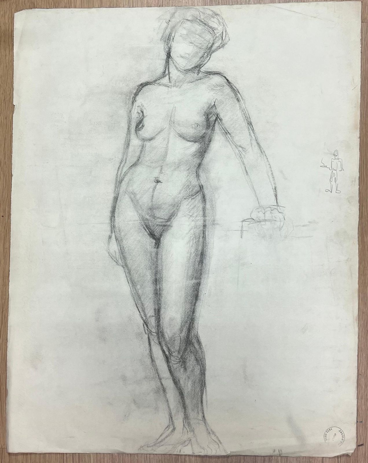 Josine Vignonmid Century French Study Of A Seated Nude Woman1945 photo vinterior