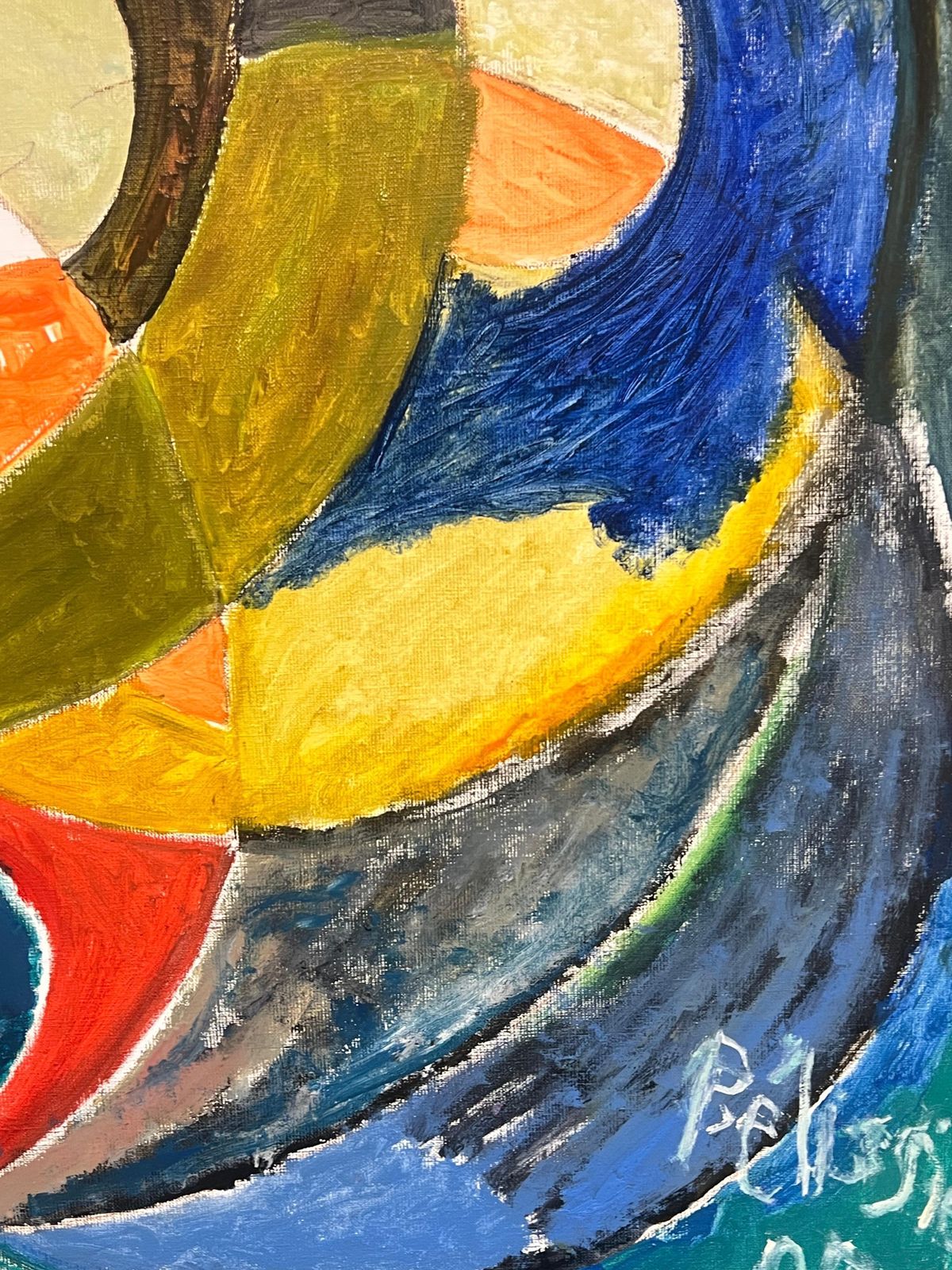 Gilbert Pelissierfrench 20th Century Vibrant Geometric Abstraction Bold Colors And Dynamic Shape photo Art