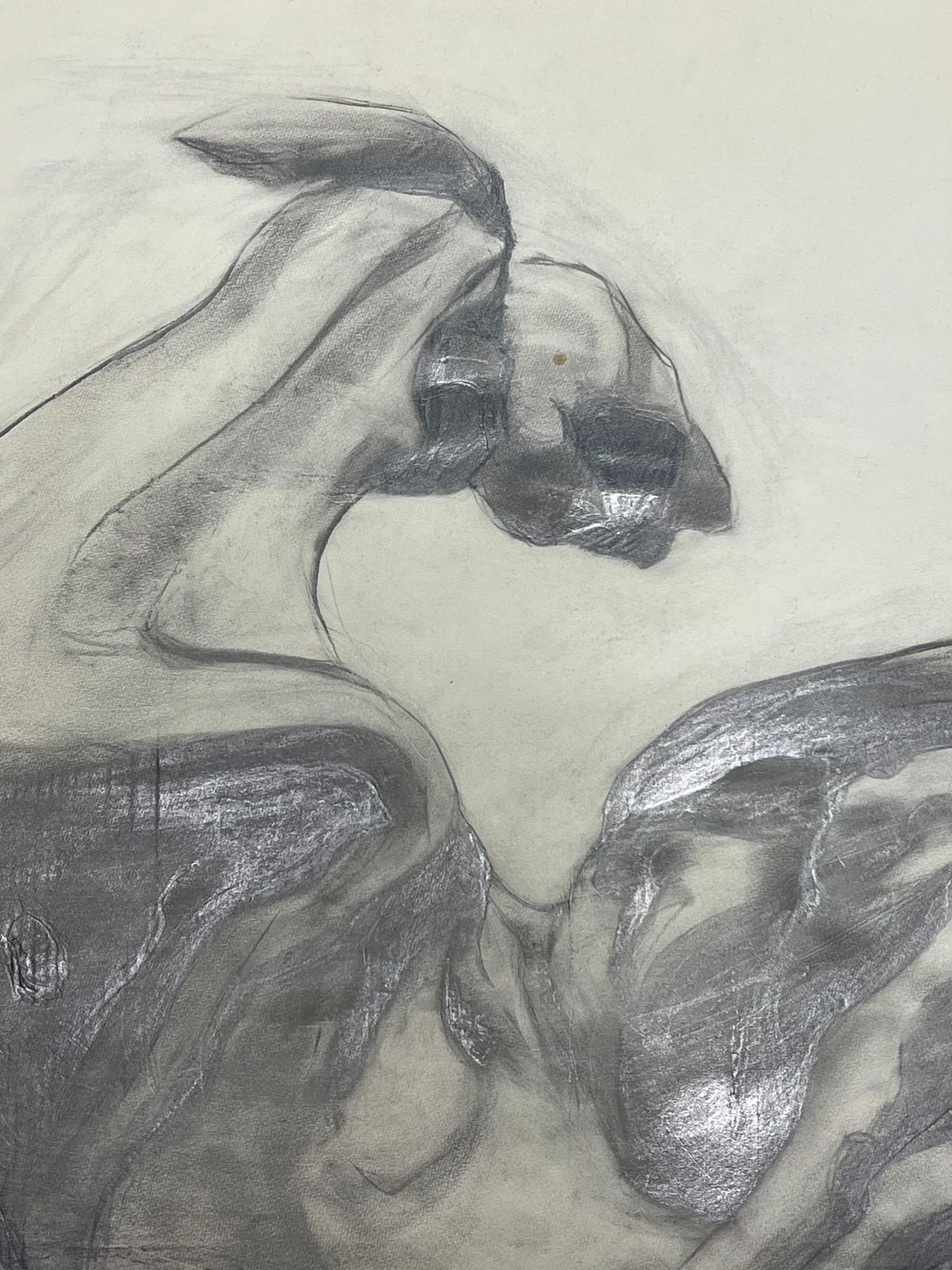 Claude Lagoucheoriginal 1970's French Abstract Painting Study Of Draped Formsc. 1970's photo for sale