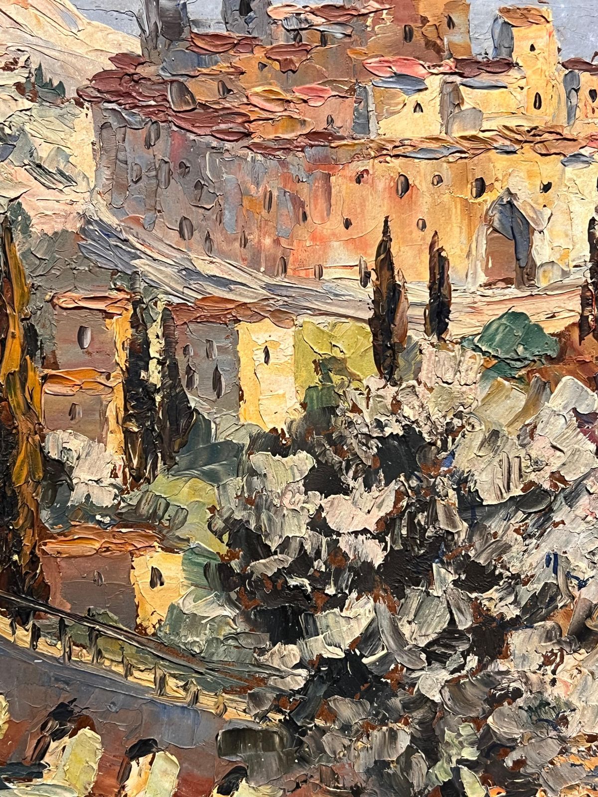 Charles Manginvintage Mediterranean Hill Village Impressionist Oil Painting Provence Landscape photo buy