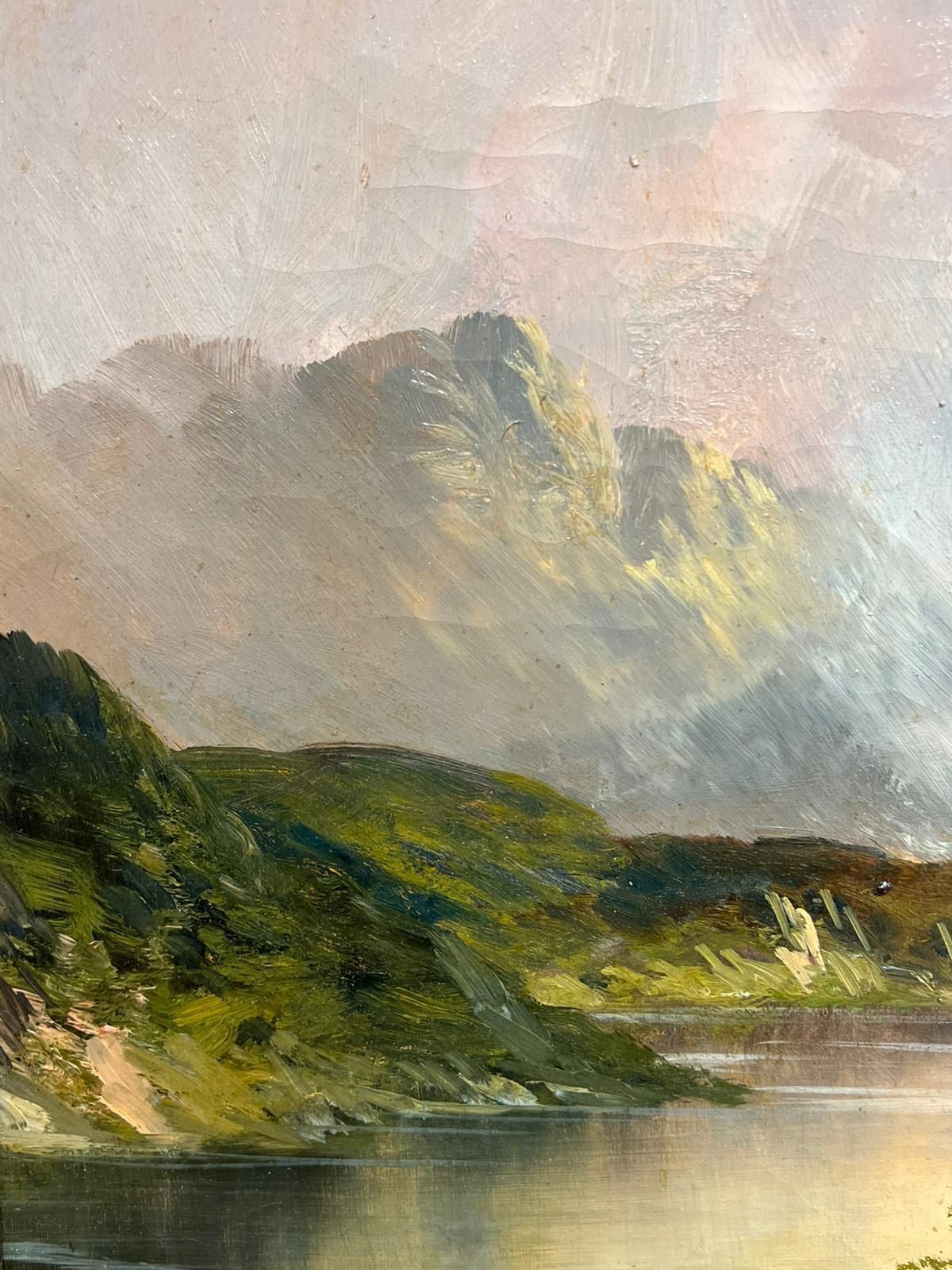 F. E. Jamiesonmajestic Highland Loch Landscape Serenity Oil Painting Scenic Mountain Lake1920's photo for sale
