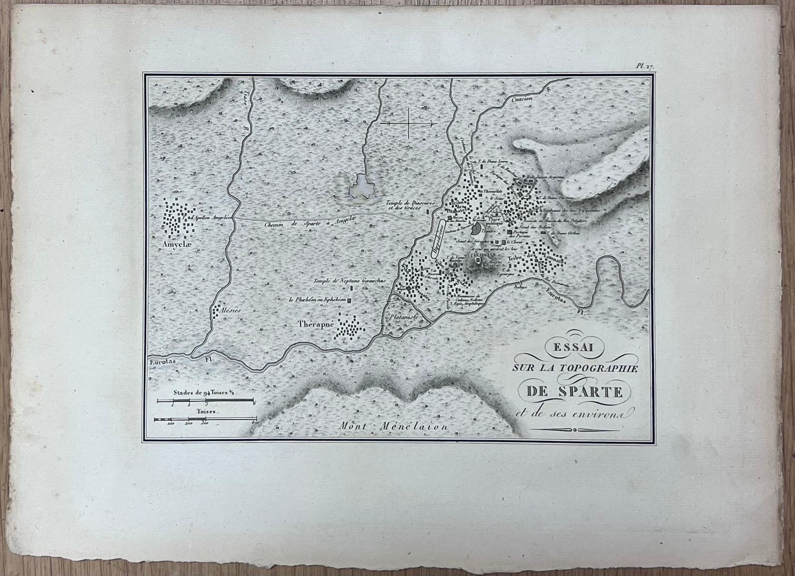 French Schoolset Of Six Antique Engravings Historical Plans Maps Of Ancient Greek Cities photo furniture
