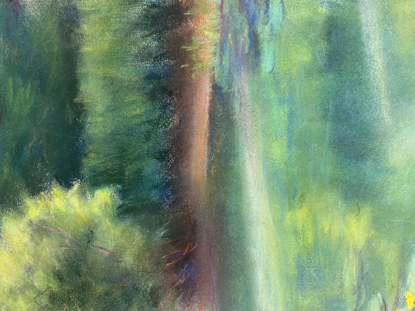 Regine Davidtranquil Waters And Lily Pads In Bloom A Bright Green Reflection In Pastels1947 photo for sale