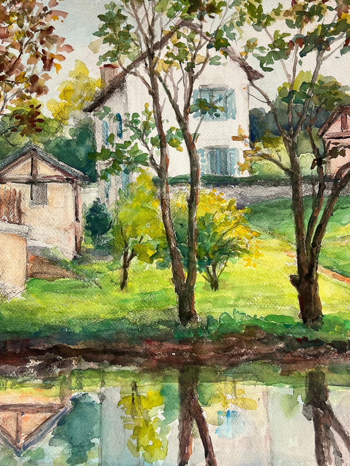 Regine Davidreflections Of Home A Tranquil Countryside Scene By The Water's Edge1986 photo buy