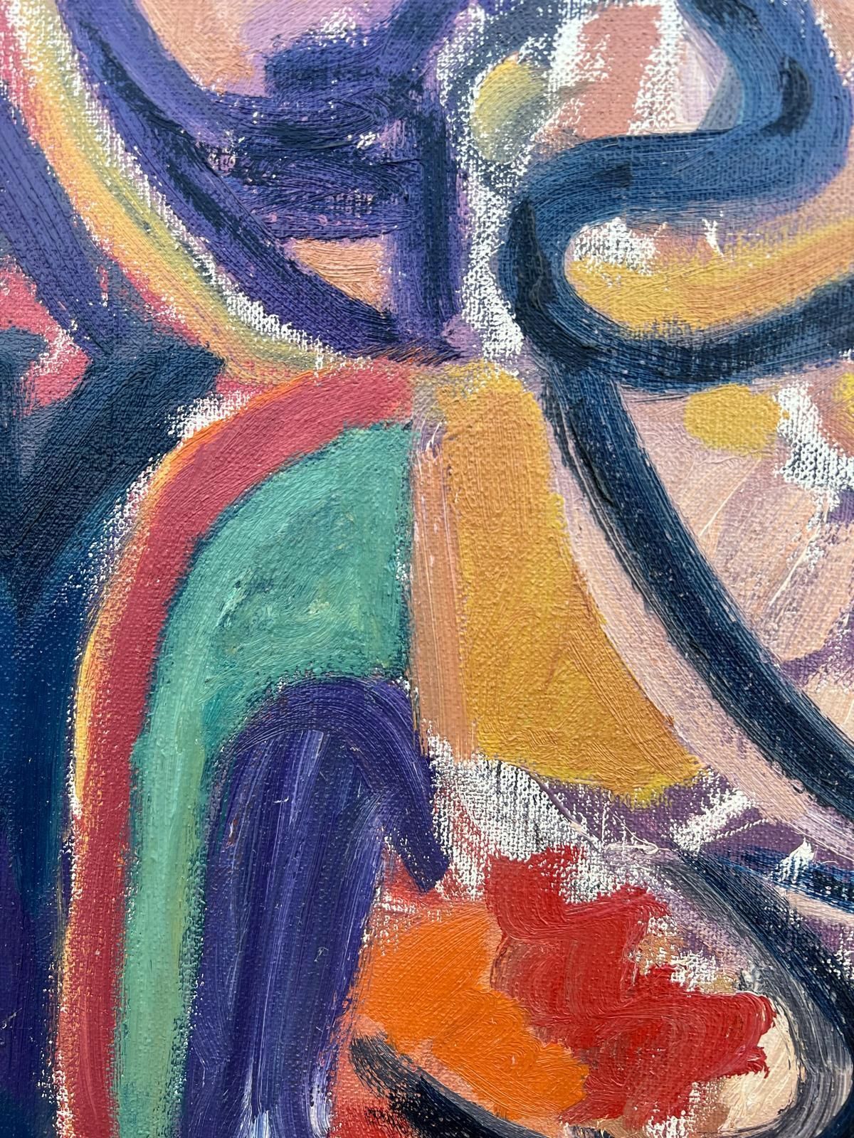 Gilbert Pelissierlarge French 20th Century Painting Vibrant Bold Colours Dynamic Shapes Abstract20th Century photo 1272.0