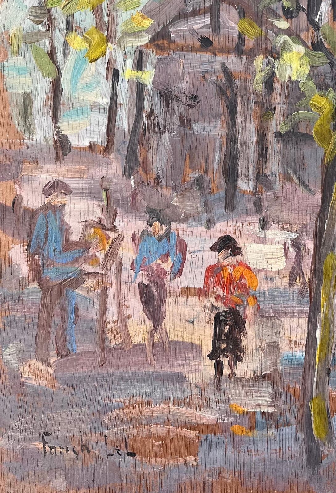 Fanch Lelfrench Impressionist Oil Painting Of Basilica Of Sacré Cœur And Street Scene photo Art
