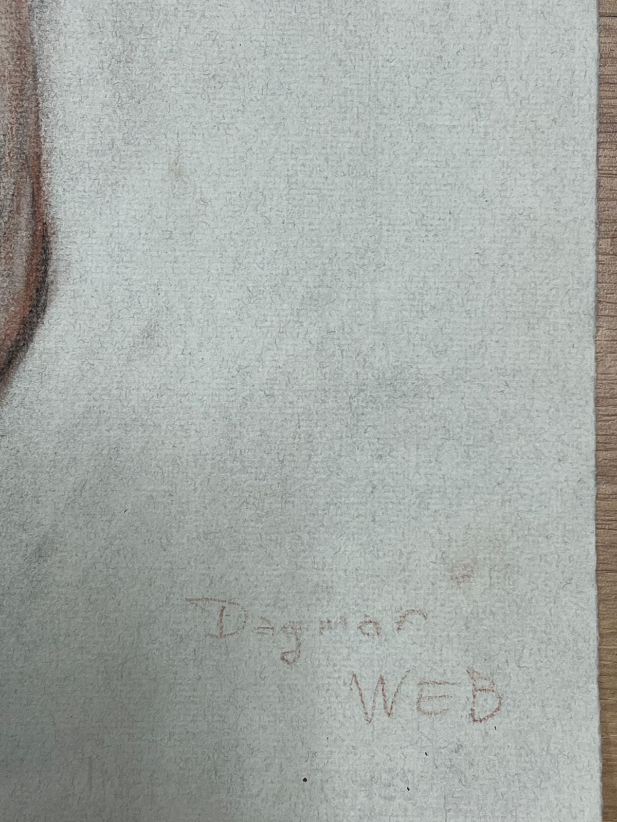 Dagmar Web1960's Original French Pastel Sketch Standing Nude Portrait1960's photo vinterior