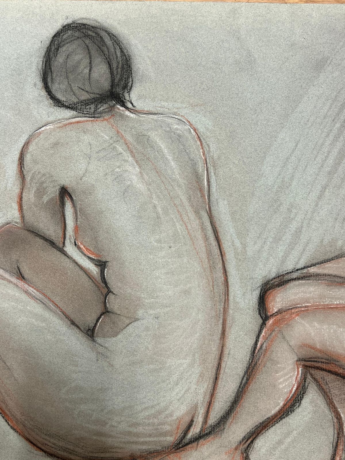 Dagmar Web1960's Original French Pastel Sketch Dual Seated Nude Models1960's photo Art