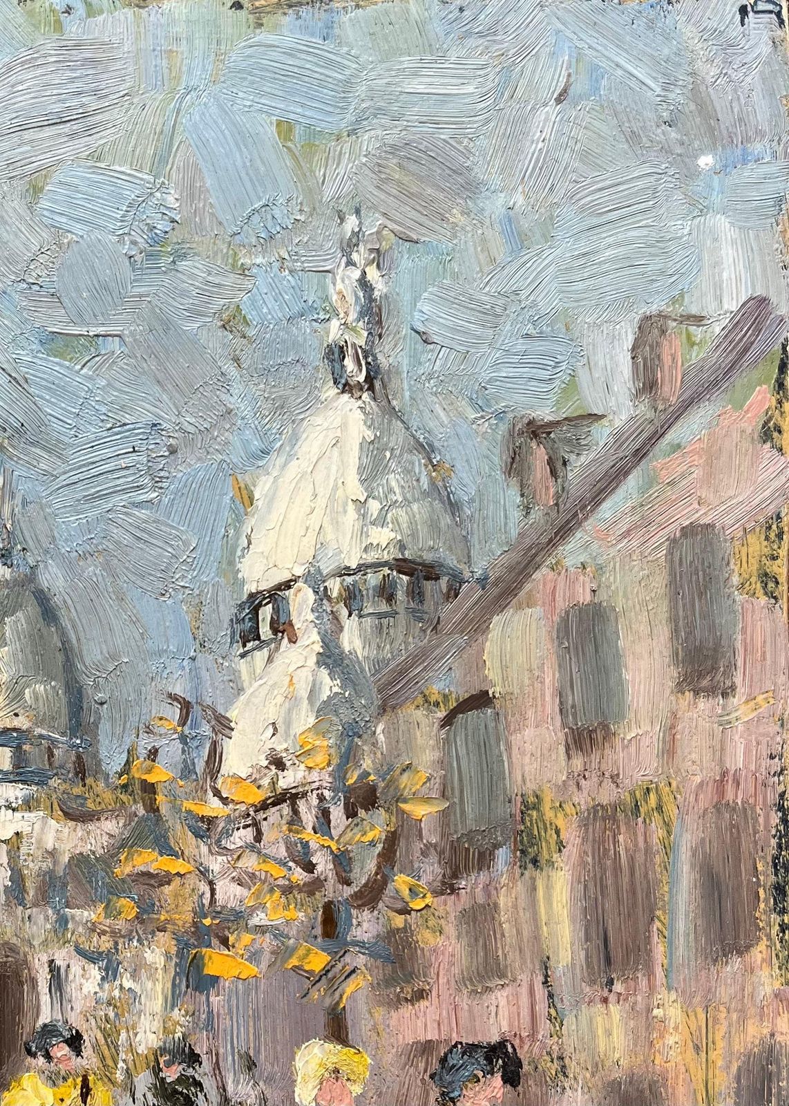Fanch Lelfrench Impressionist Oil Painting Of Montmartre With Sacré Cœur Basilica photo 504.0