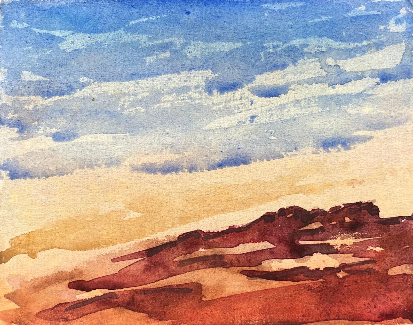Maurice Mazeiliefrench Impressionist Watercolor Of Coastal Landscape Scene