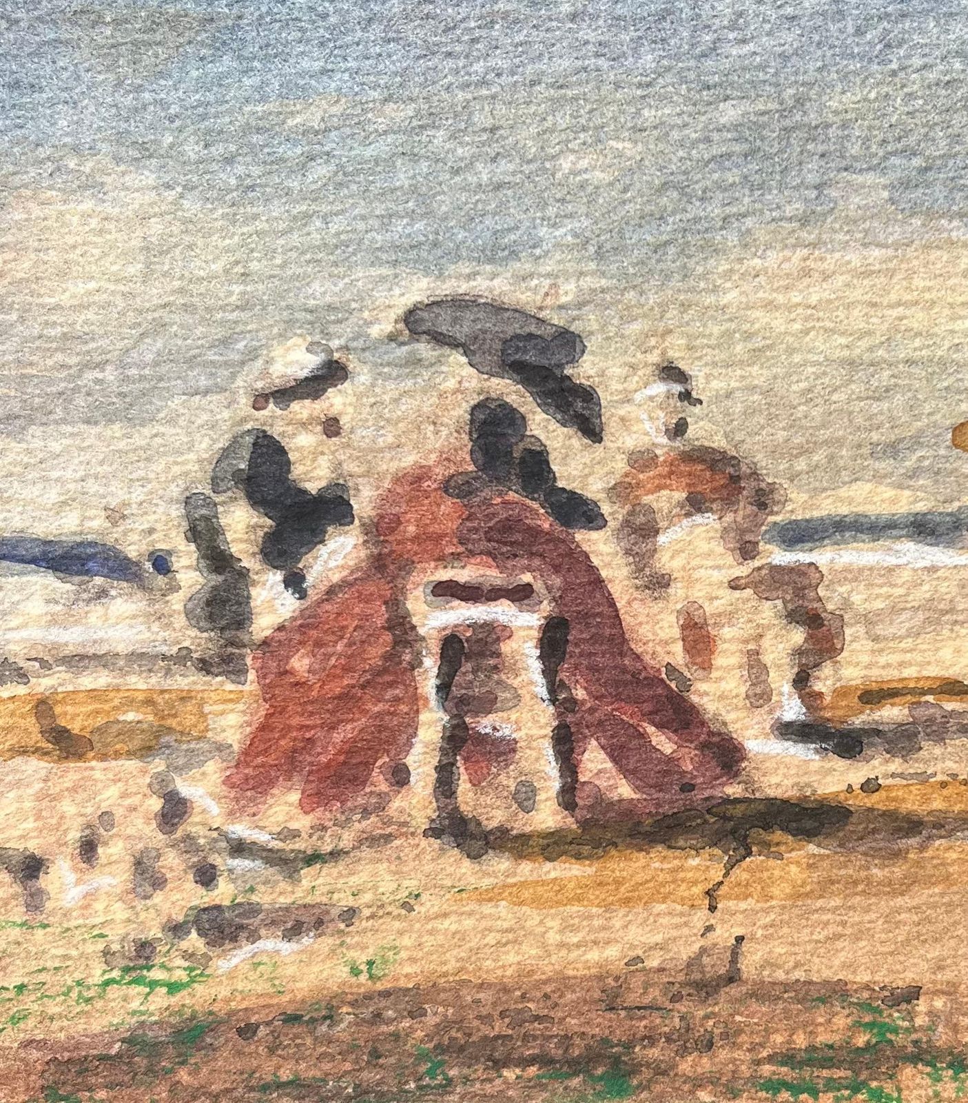 Maurice Mazeiliefrench Impressionist Watercolor Of Women Relaxing On A Sunlit Beach2018 photo Art