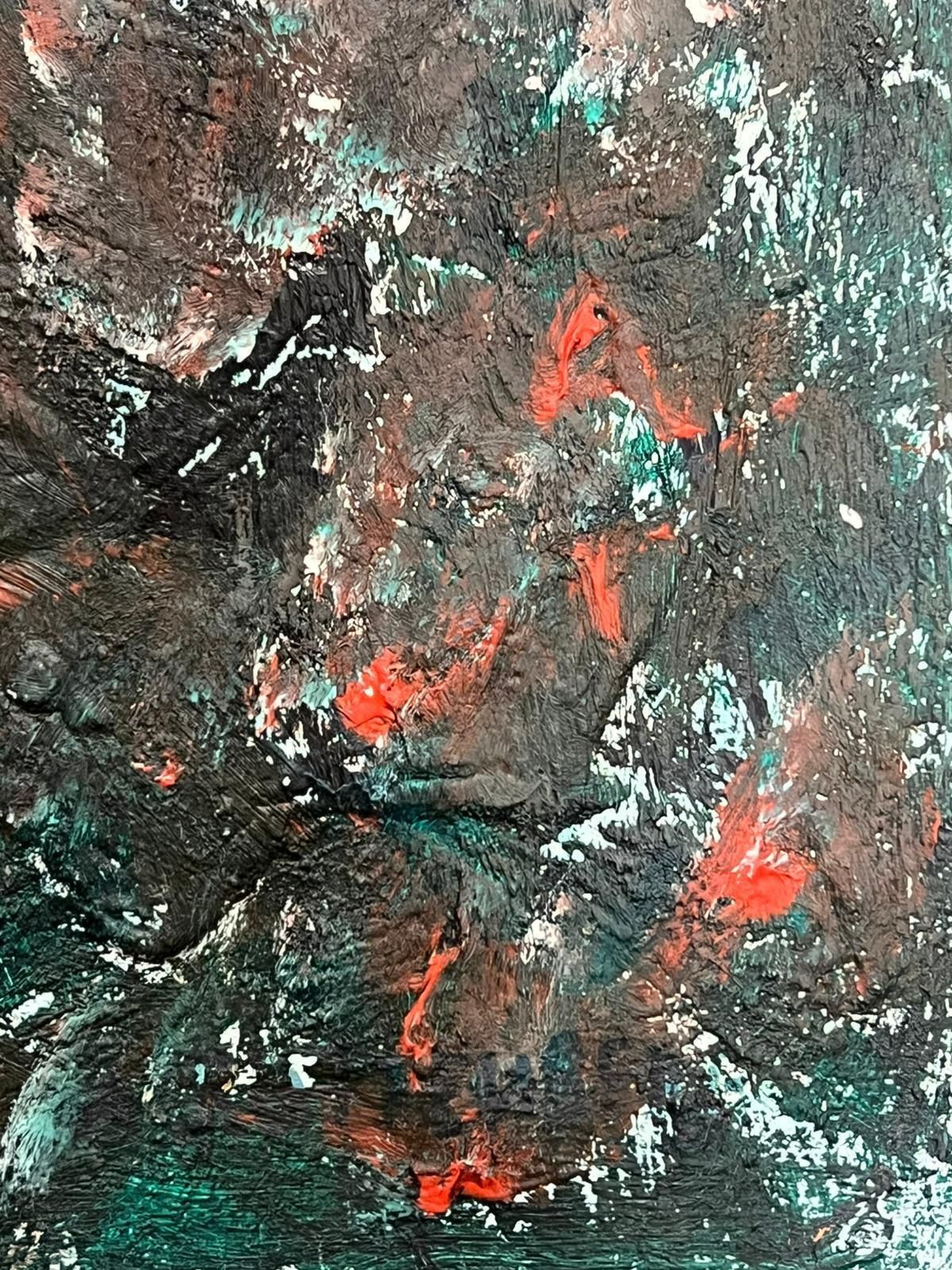 Armand Rottenbergfrench Expressionist Abstract Painting Textured Trees And Snowy Mountains photo for sale
