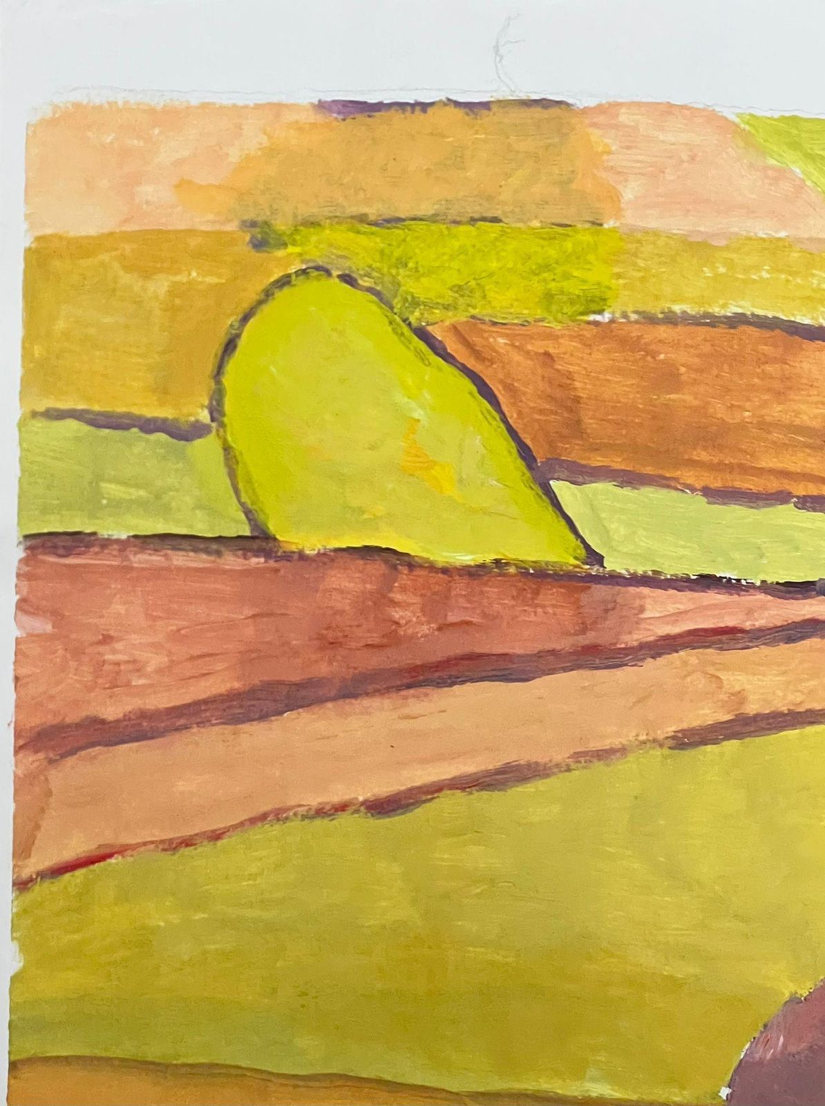 Jill Jacksonabstract Expressionist Landscape In Vibrant Yellow And Earth Tones photo Art