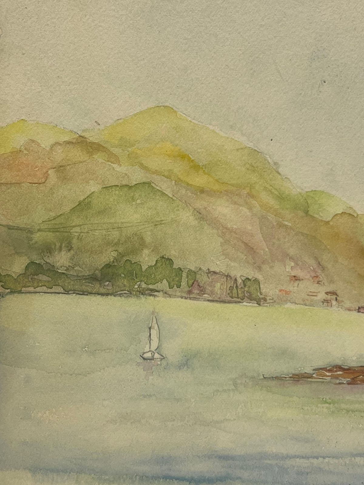 Regine Davidtranquil Coastal Landscape With Seaside Villa And Sailboat Château La Napoule1933 photo Art