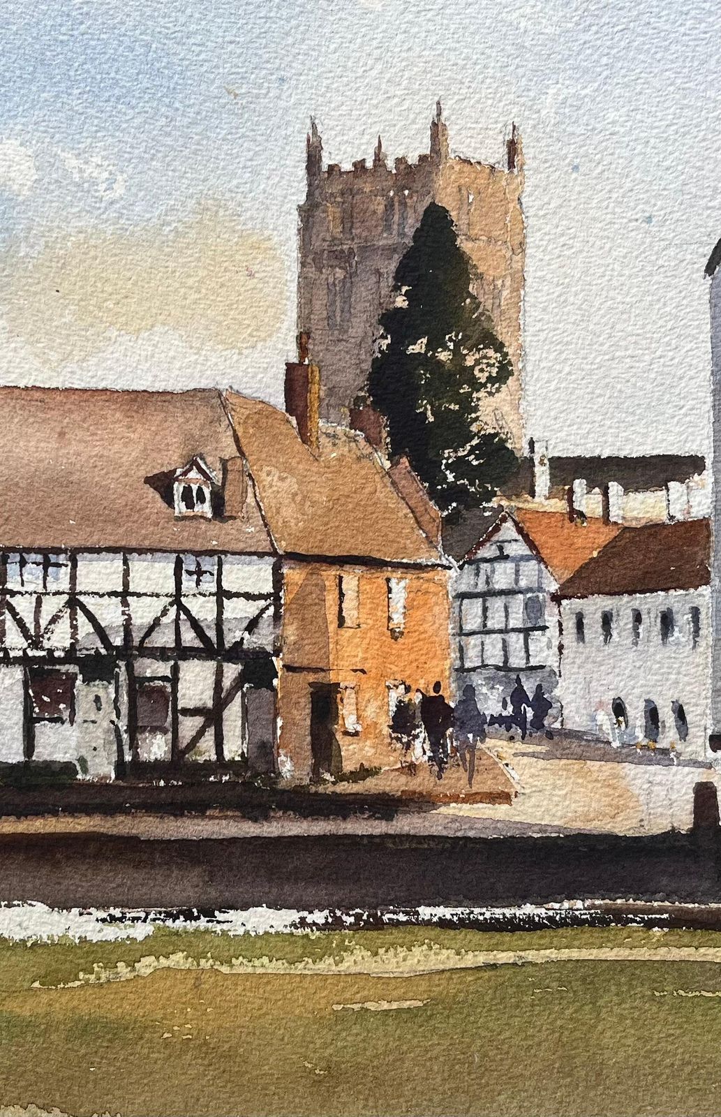 Anthony Averybritish Impressionist Watercolor Of A Traditional English Village Scene photo Art