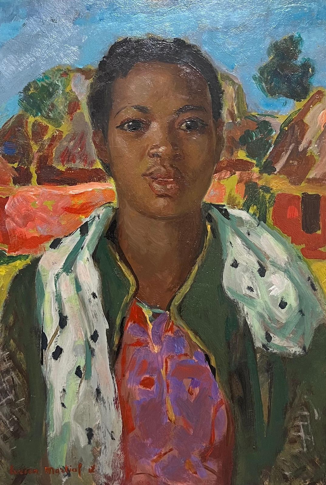 French Schoolmid 20th Century French Signed Oil Portrait Of A Womanmid 20th Century photo furniture