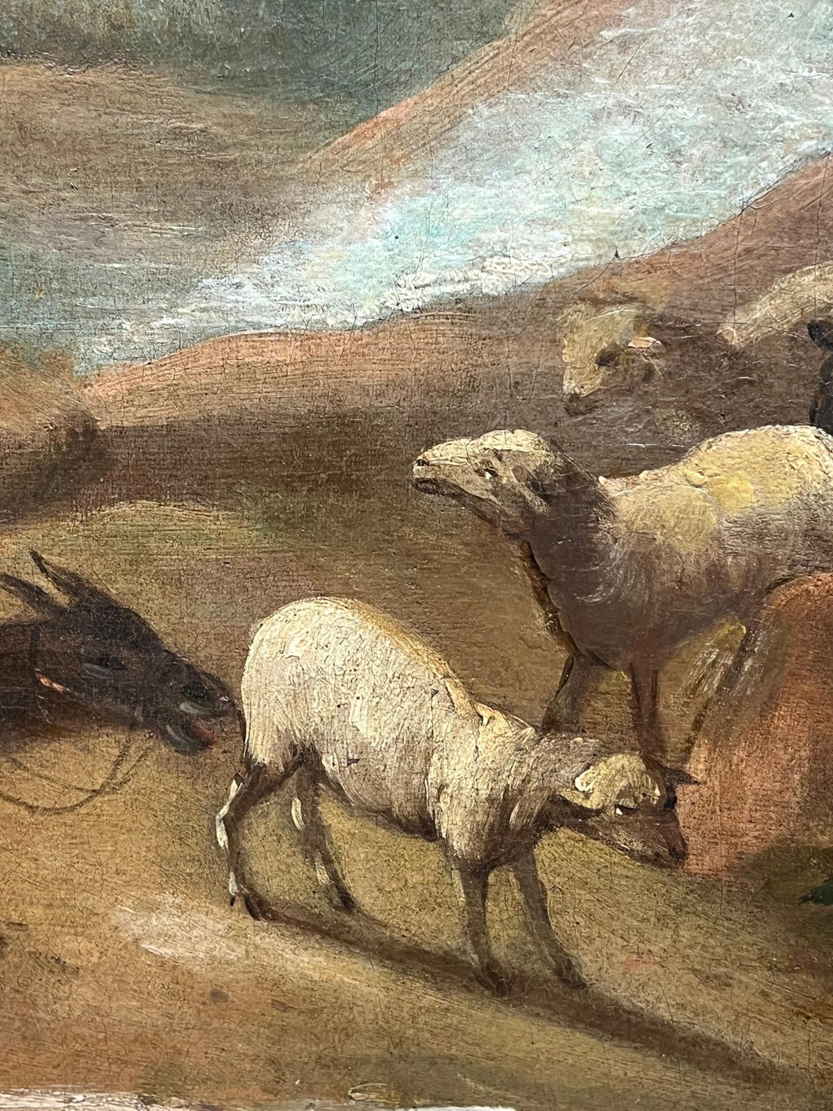 Dutch 18th Century18th Century Dutch Pastoral Scene With Travelers And Livestock Golden Landscapemid 18th Century photo vinterior