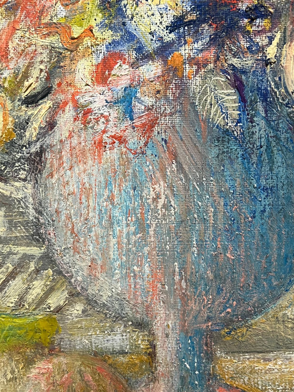 French Schoolbeautiful Impressionist Still Life With Vibrant Florals & Citrus French Artistmid 20th Century photo vinterior