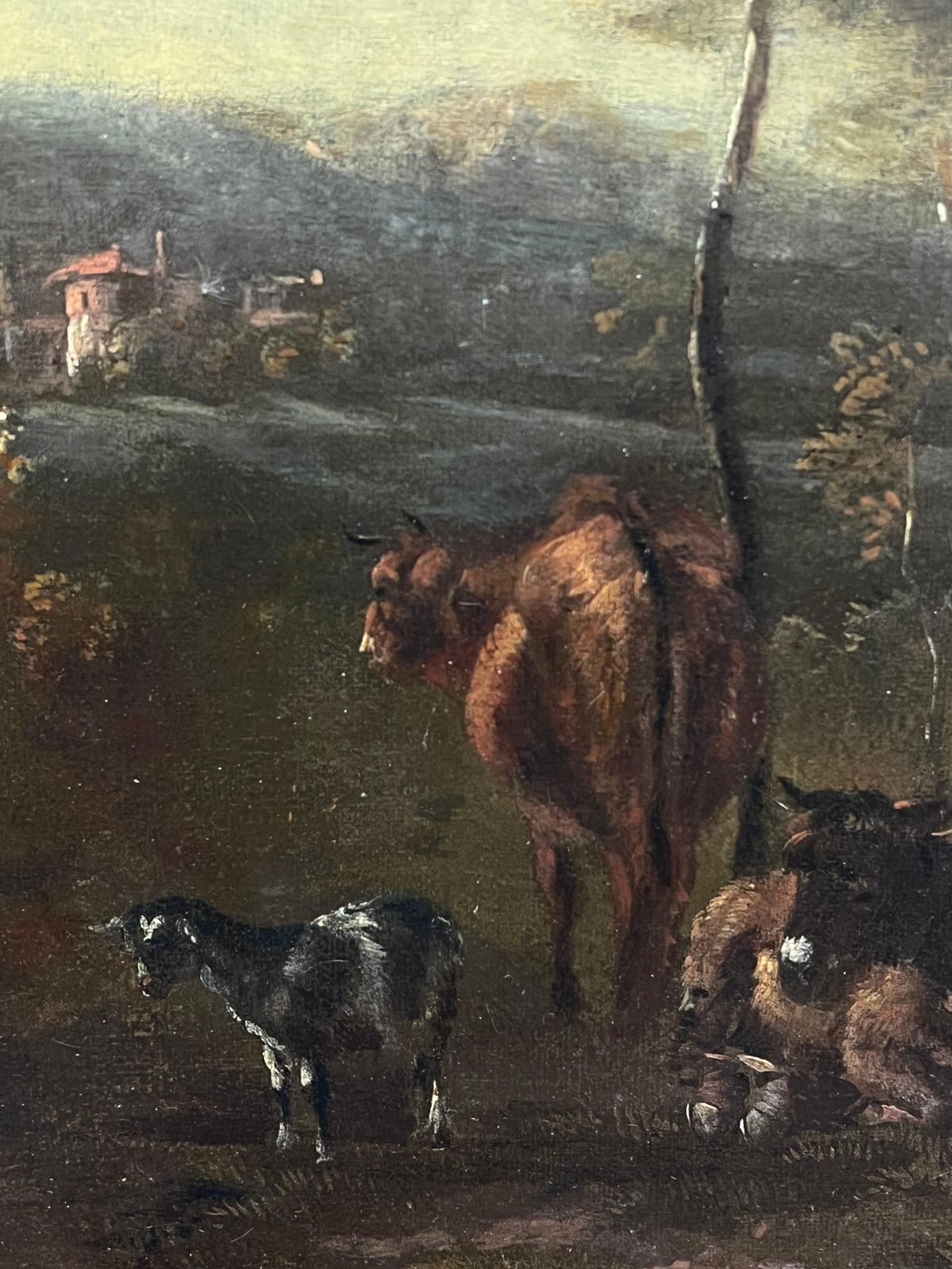 Dutch Old Master17th Century Dutch Pastoral Scene Figures Cattle Goats In A Bucolic Landscape17th Century photo 2646.0