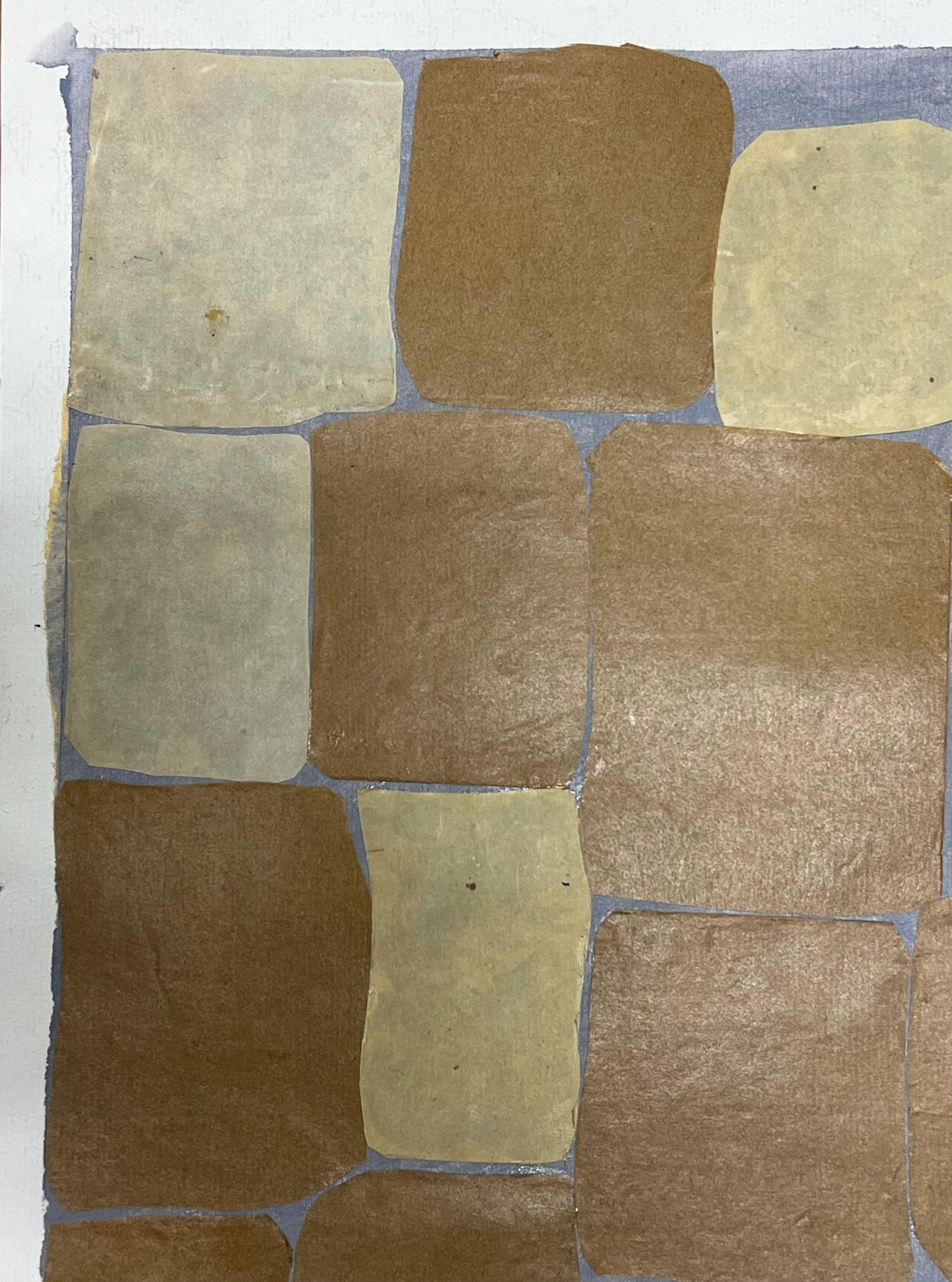 Helen Greenfieldminimalist Composition Of Softened Geometric Shapes In Muted Tones Of Beige photo for sale