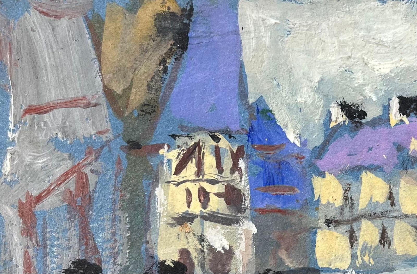 Fanch Lelfrench Impressionist Oil Painting Of Various Figures Strolling In Dinan2001 photo vinterior