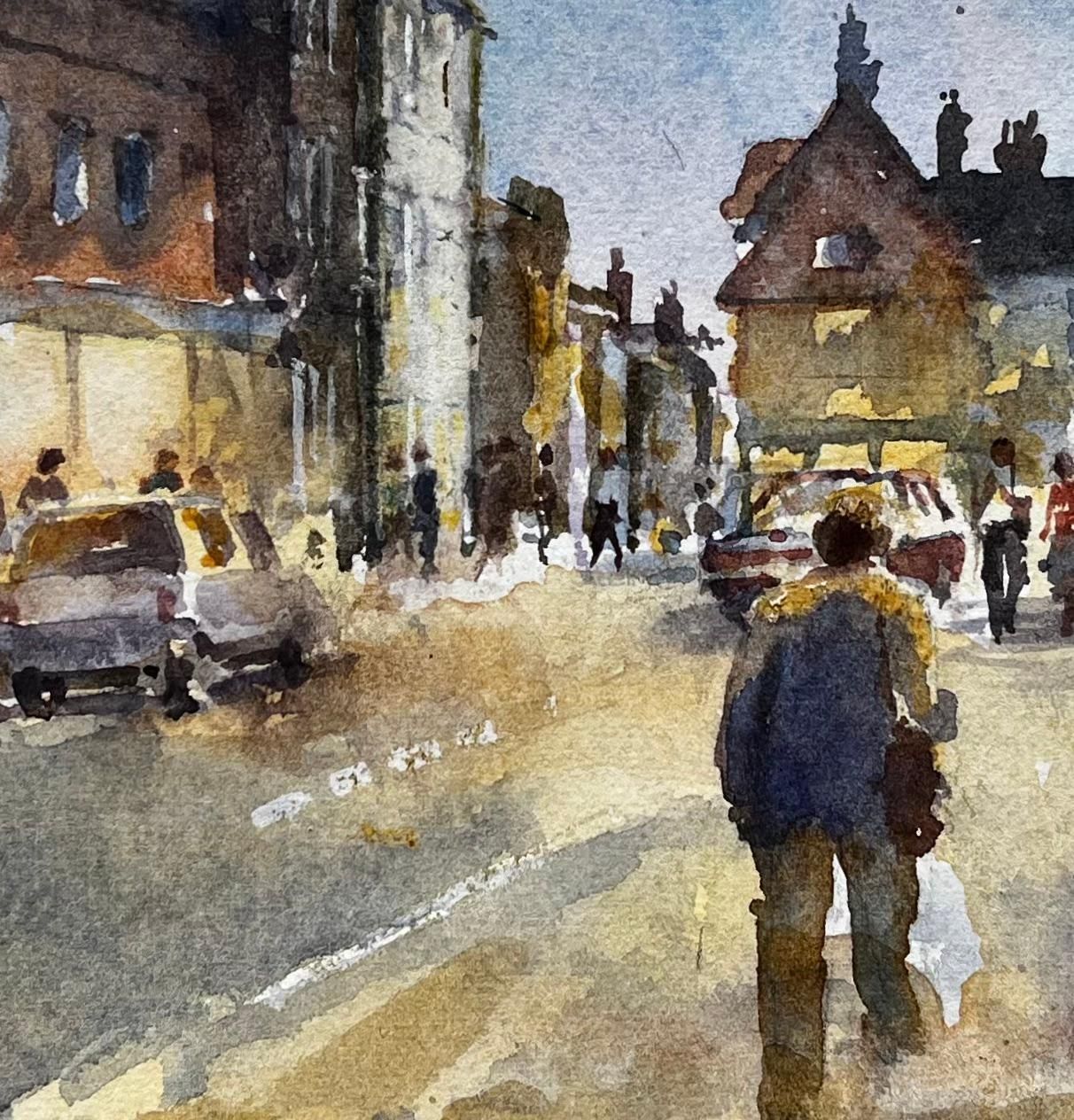 Anthony Herbertevening Scene On Southwold High Street Original British Townscape Watercolour photo Art