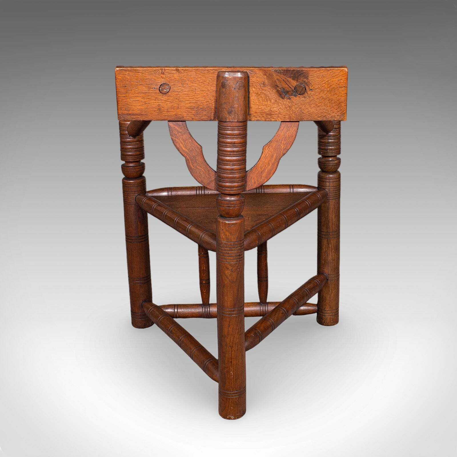 Antique Turner's Chair, English, Oak, Old Saxon, Elbow Seat, Victorian, C.1900 photo Furniture