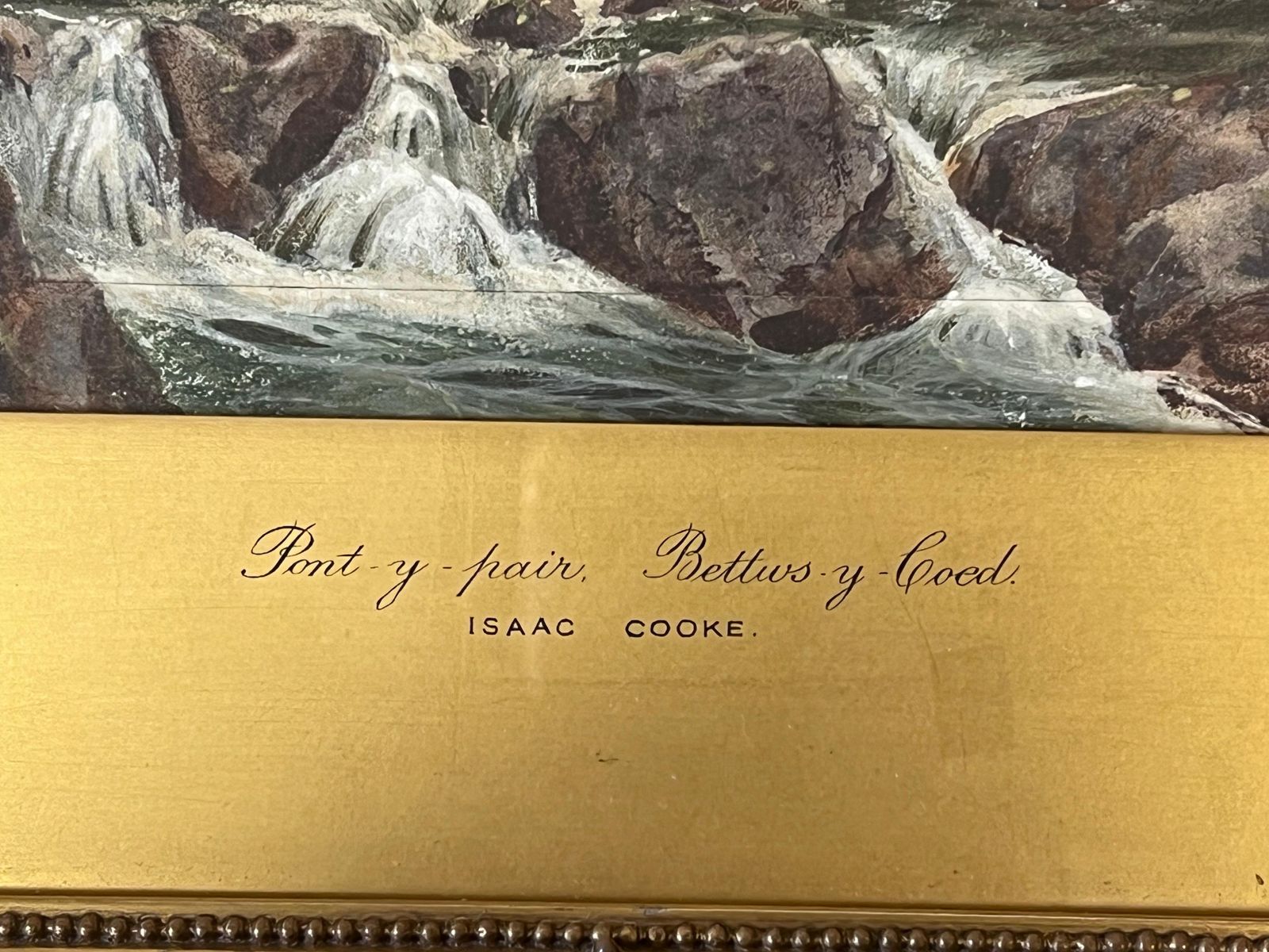Issac Cooke Fine Victorian Watercolor Painting Pont Y Pair Bettws Y Coed Wales Waterfall photo buy