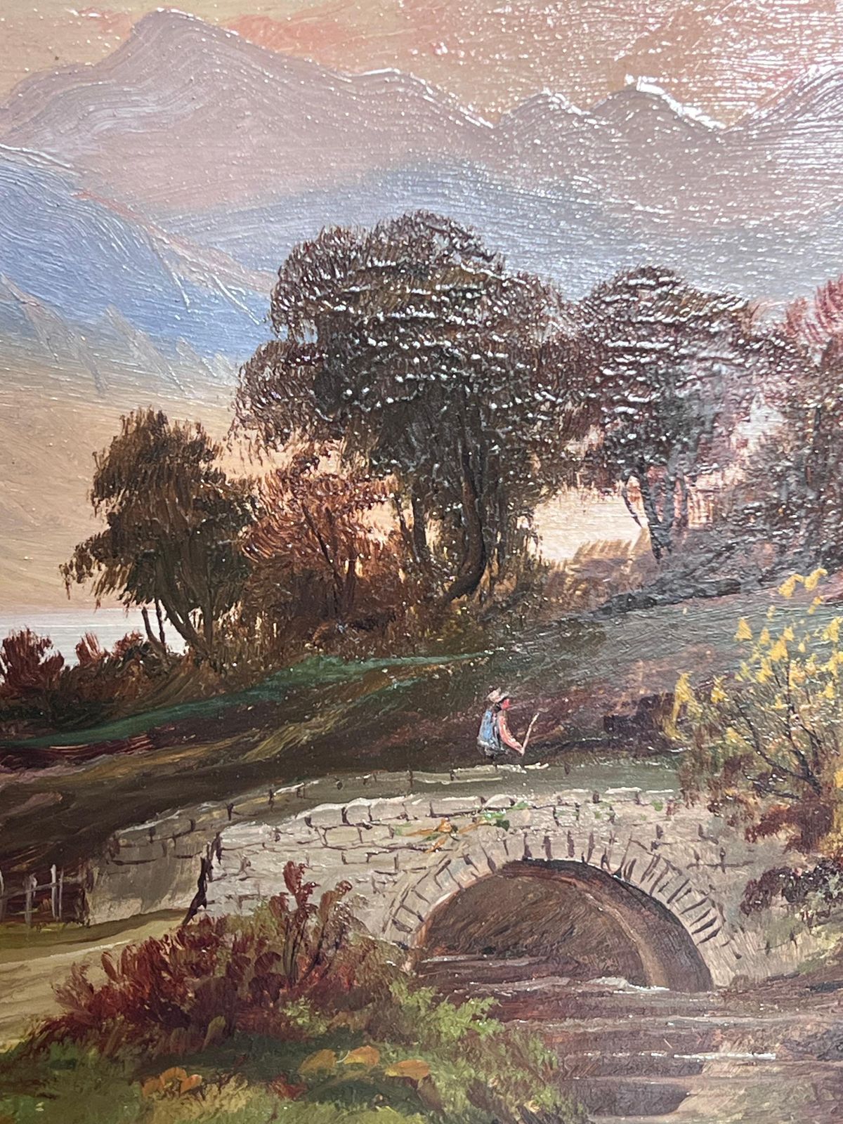 Fine Victorian Scottish Oil Painting By Edwin Landseer's Sister Figures Highland photo for sale