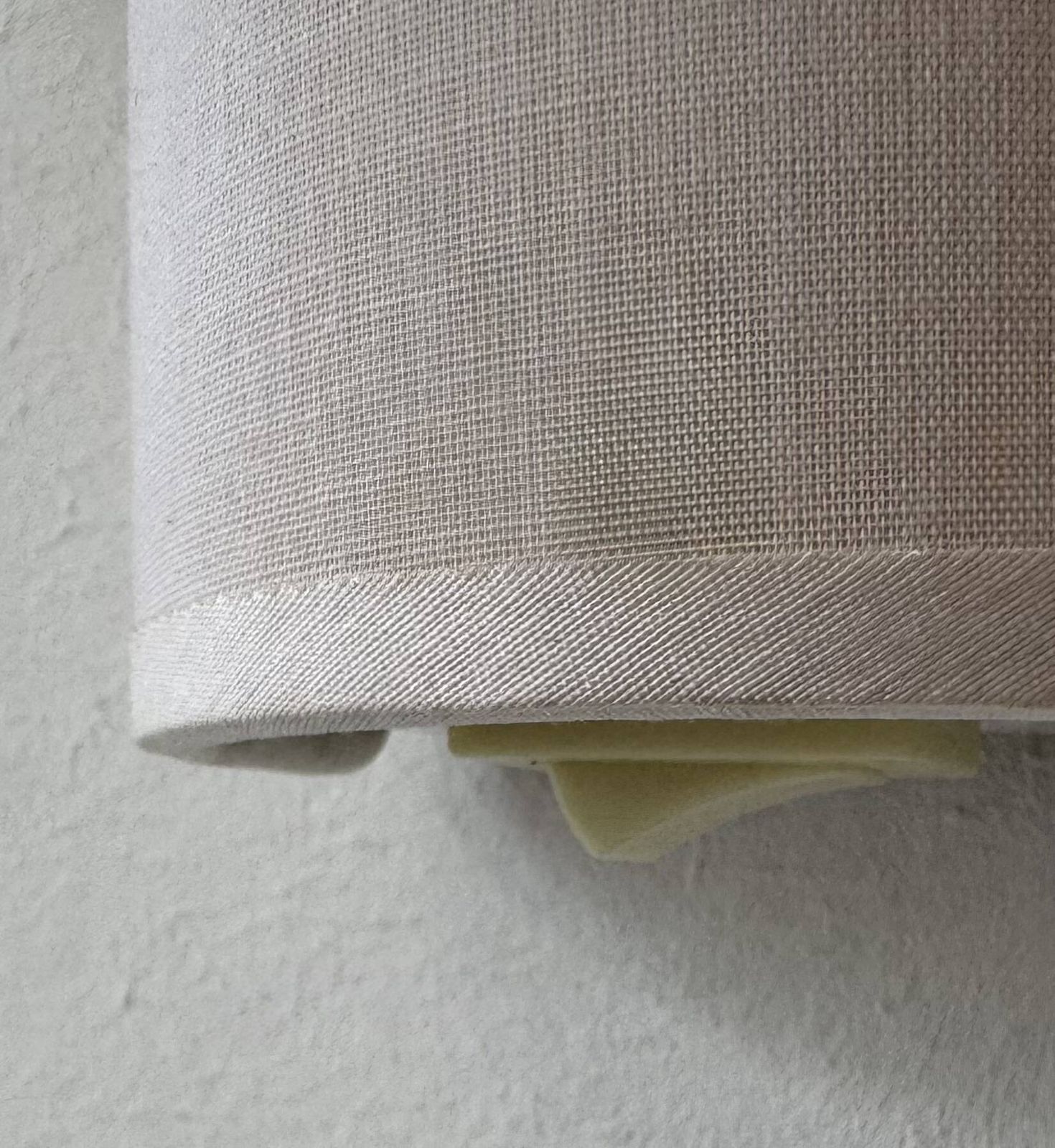396.0 Pair Of Vintage Wall Lights, Beige Fabric, Arlus, France, 1980. photo