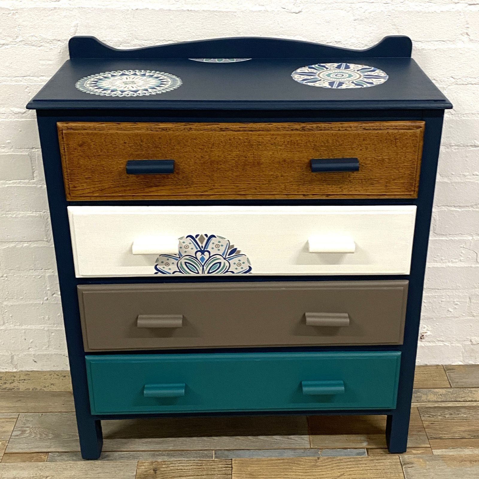 Oak Chest With Four Drawers, 1940s