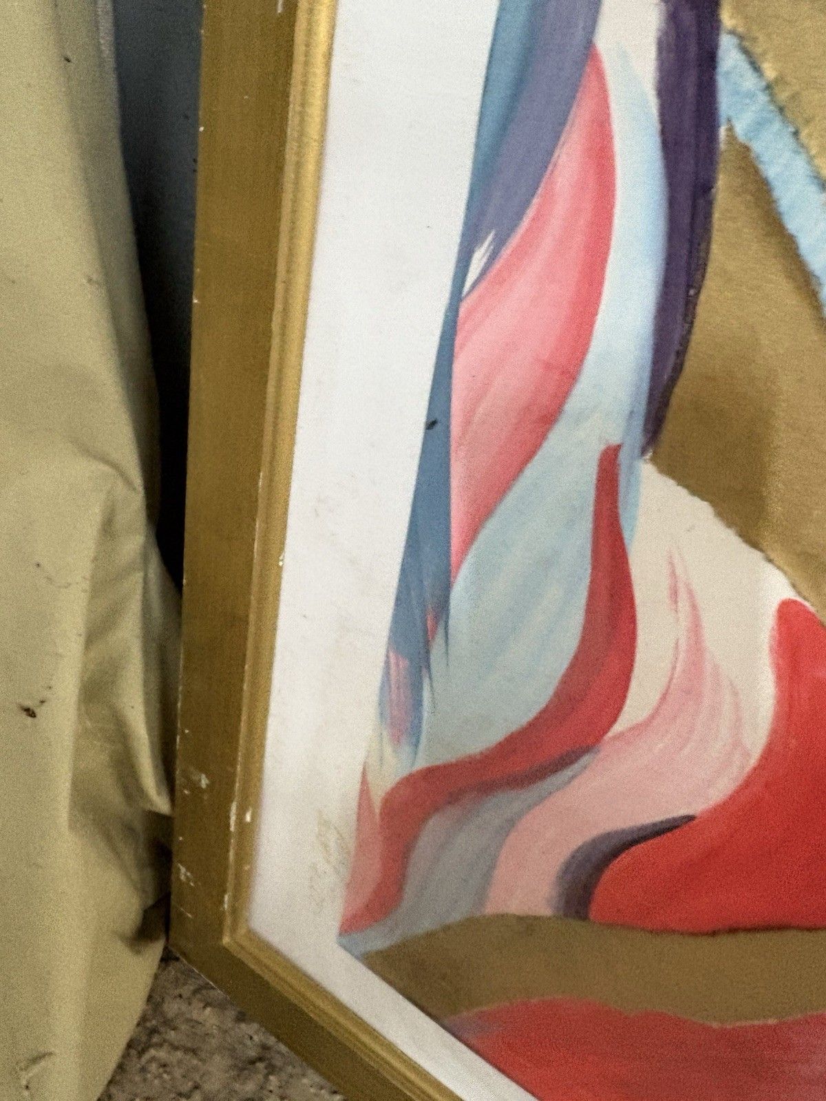 photo furniture Vtg Late Mid Century Abstract Art School Wall Hanging Picture Retro R956