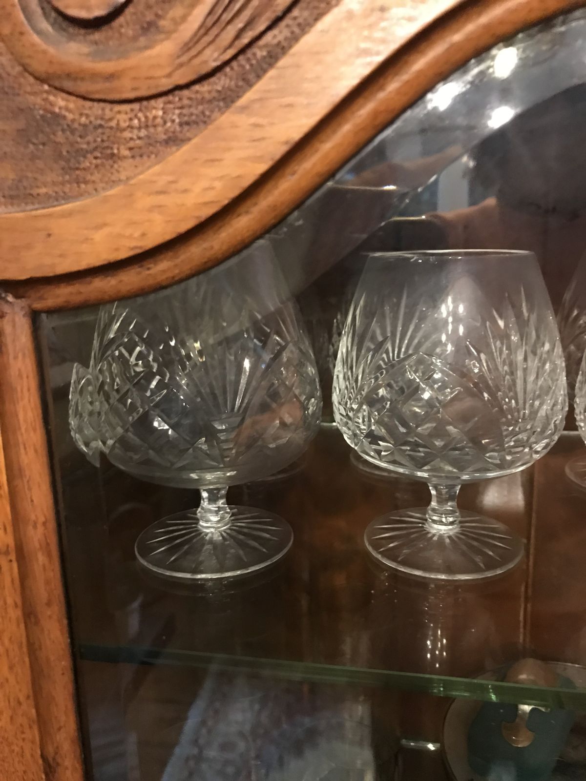 Late Edwardian Golden Oak Glass Fronted Cabinet photo Furniture