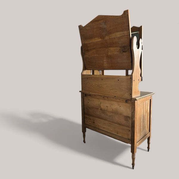 Edwardian Dresser With Triple Mirror Great Patina photo vintage