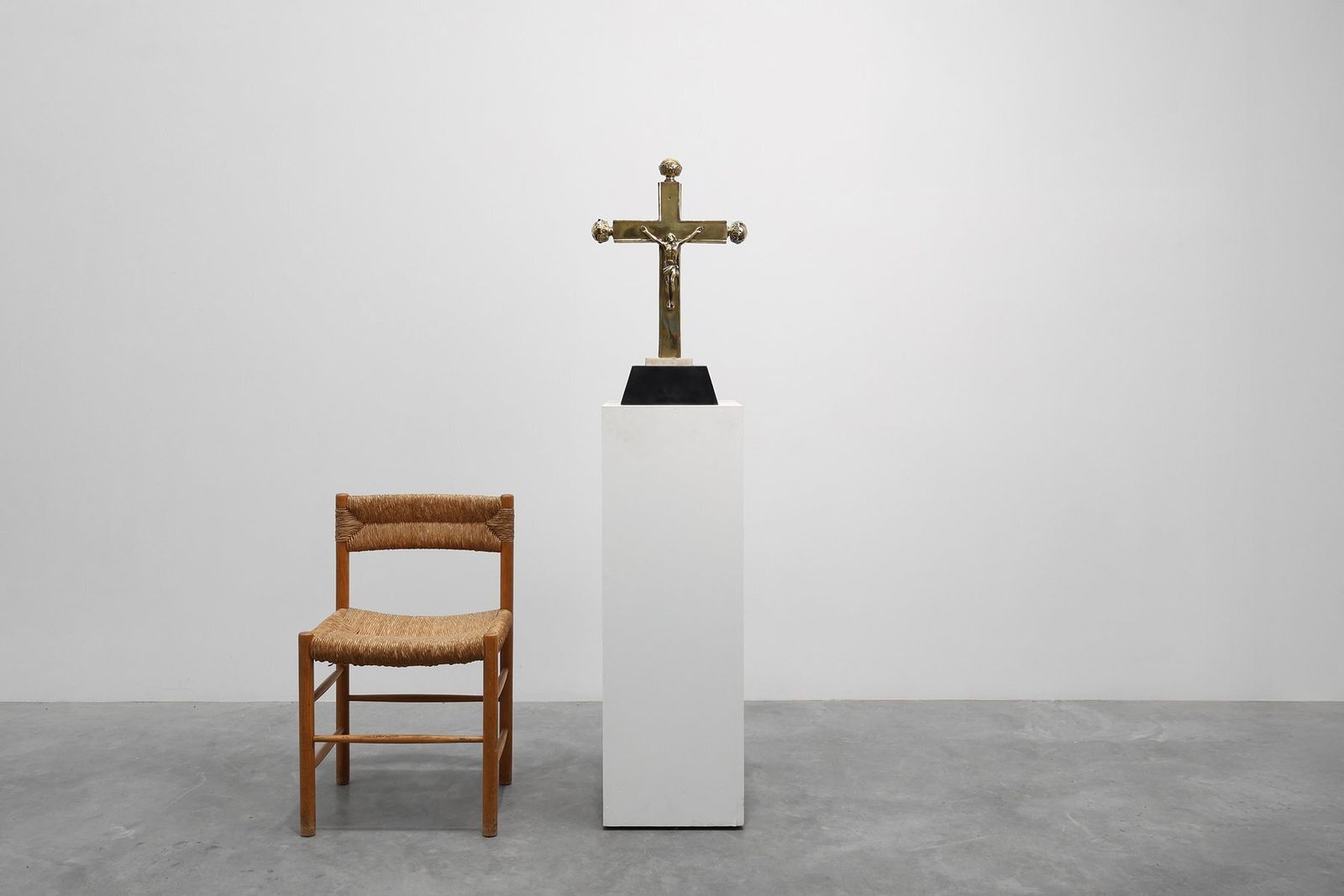 Belgian Processional Crucifix On Pedestal, 1500s photo for sale