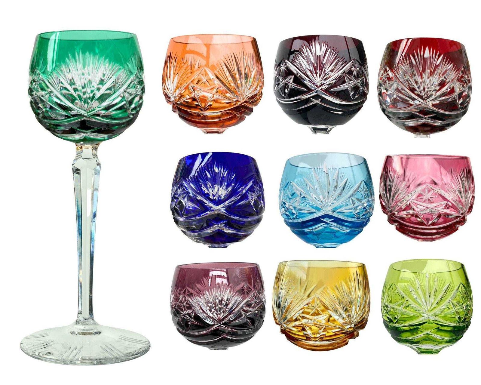 Nachtmann Wijnglazen Rood | 6 Stuks | Geslepen Kristal 124 photo for sale