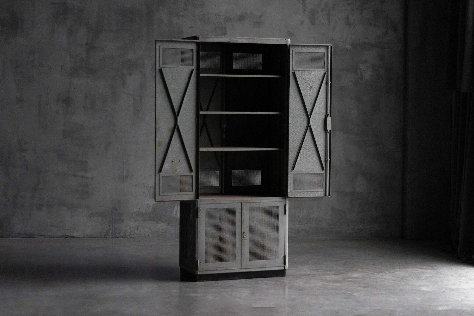 Industrial Steel Cabinet, France, 1960s photo buy