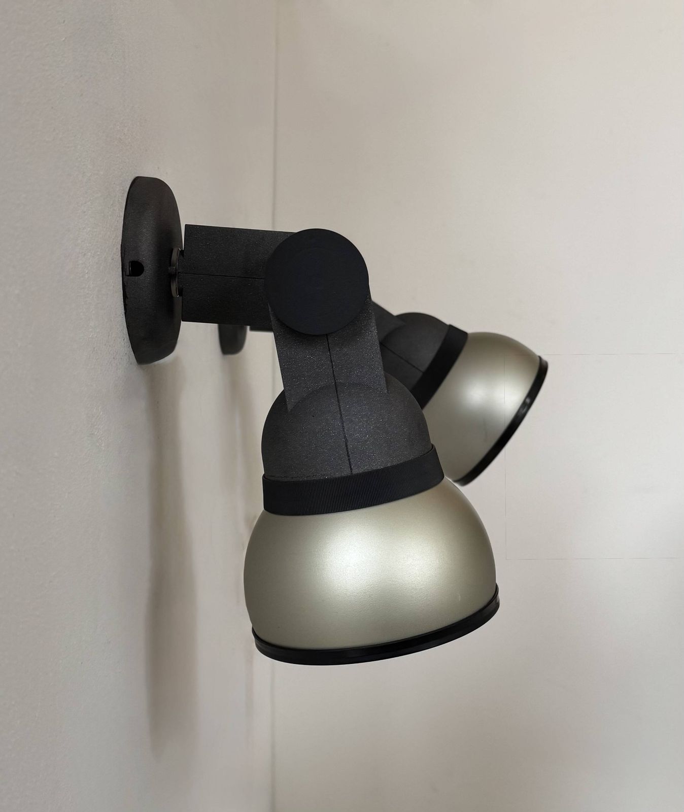 Pair Of Adjustable Vintage Wall Lights, Lacquered Metal, Lita France 1980 photo furniture