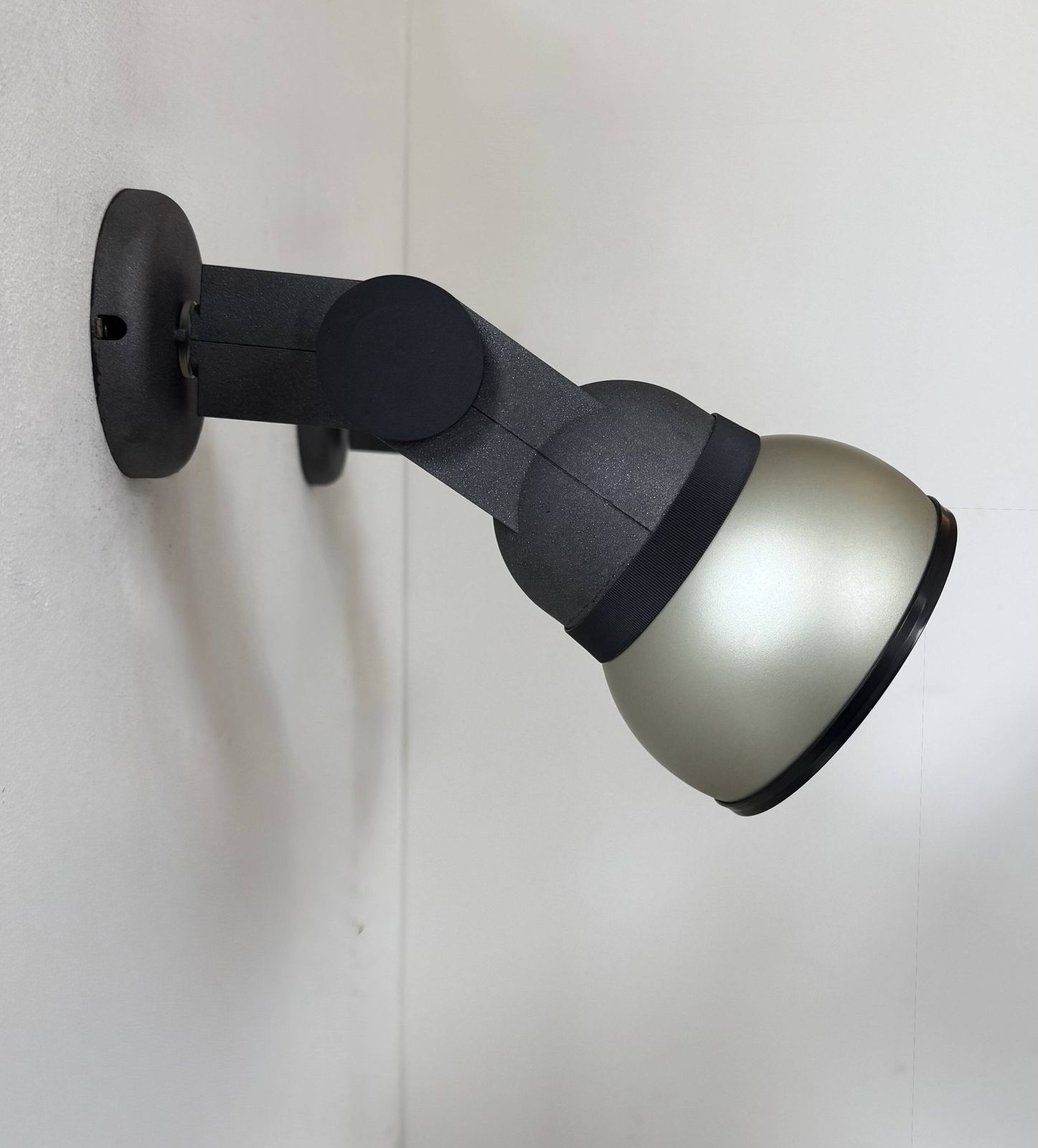 Pair Of Adjustable Vintage Wall Lights, Lacquered Metal, Lita France 1980 photo vintage
