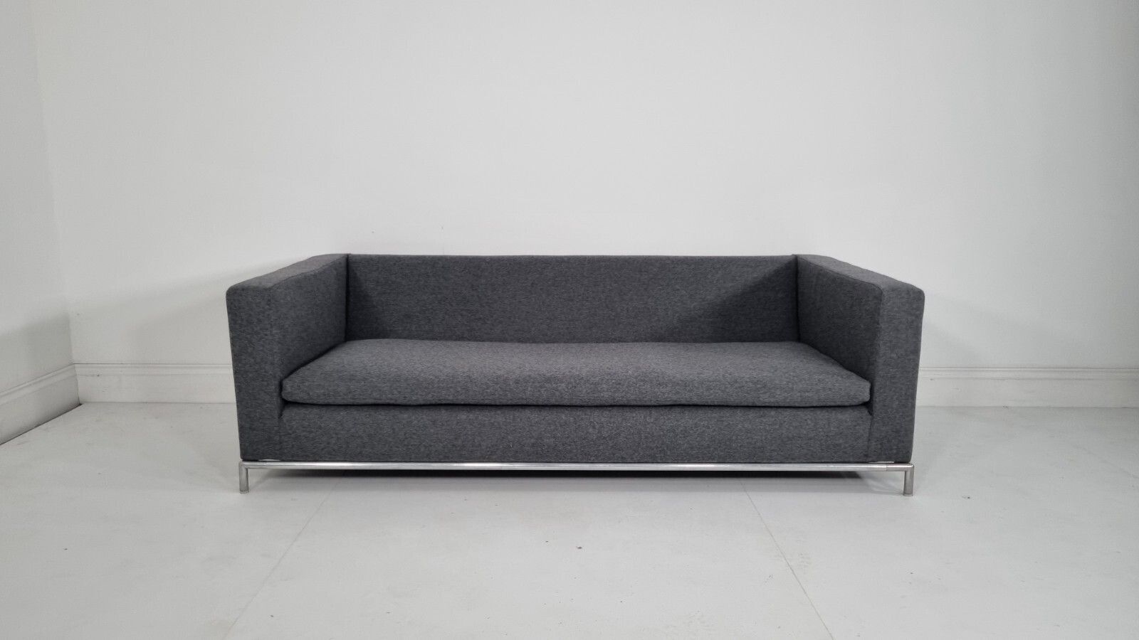 photo buy Bb Italia George 3 Seater Sofa In Charcoal Wool Impeccable Condition