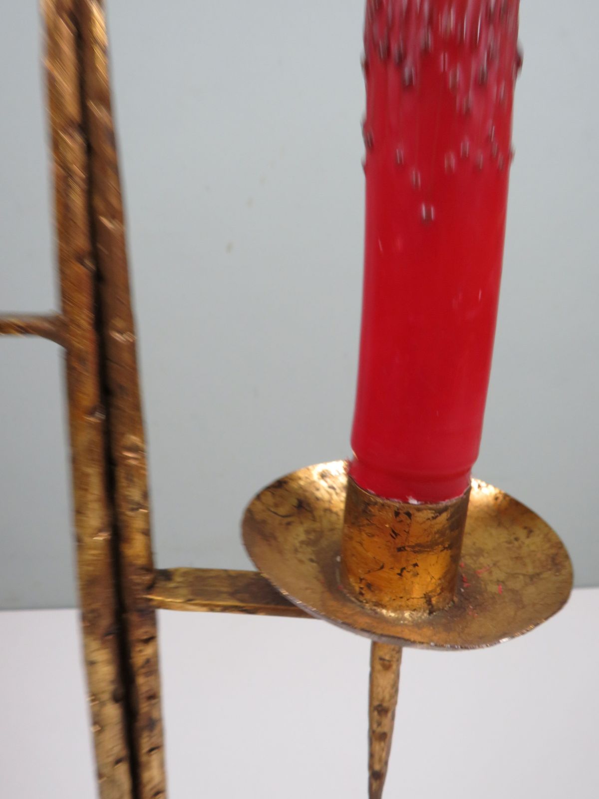 Large Brutalist Metal Candleholder With Venetian Influence, Sculptural Design, 1960s–1970s photo Home Decor