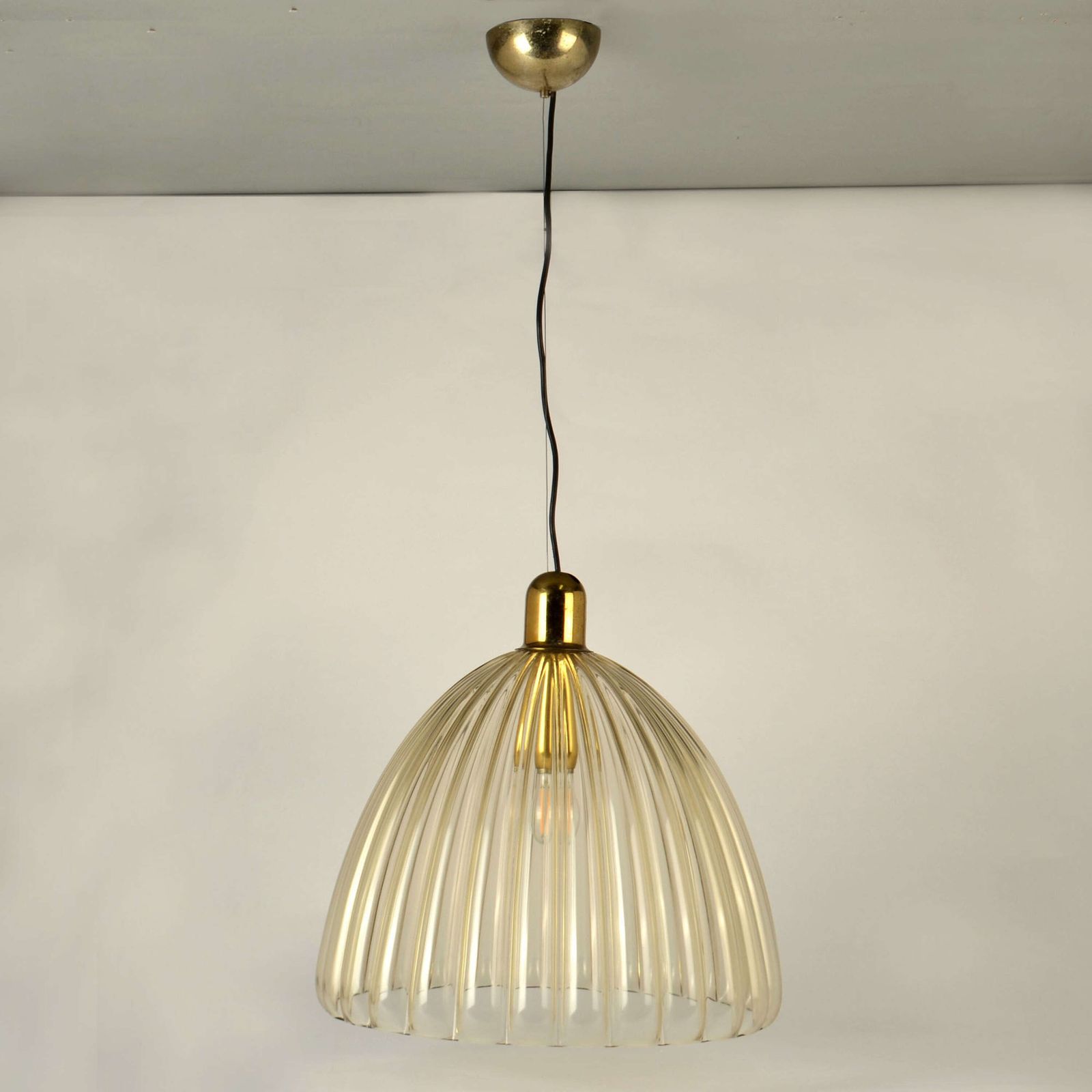 Large Renato Toso Glass Bell Shape Pendant Murano 1950's photo 2550.0