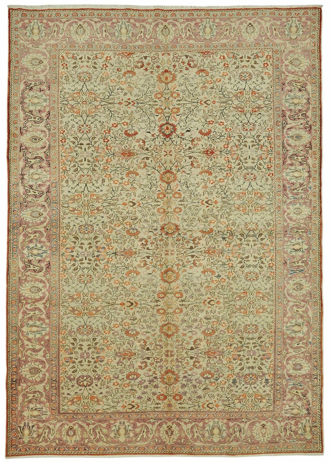 7x9 Hand Knotted Turkish Wool Rug