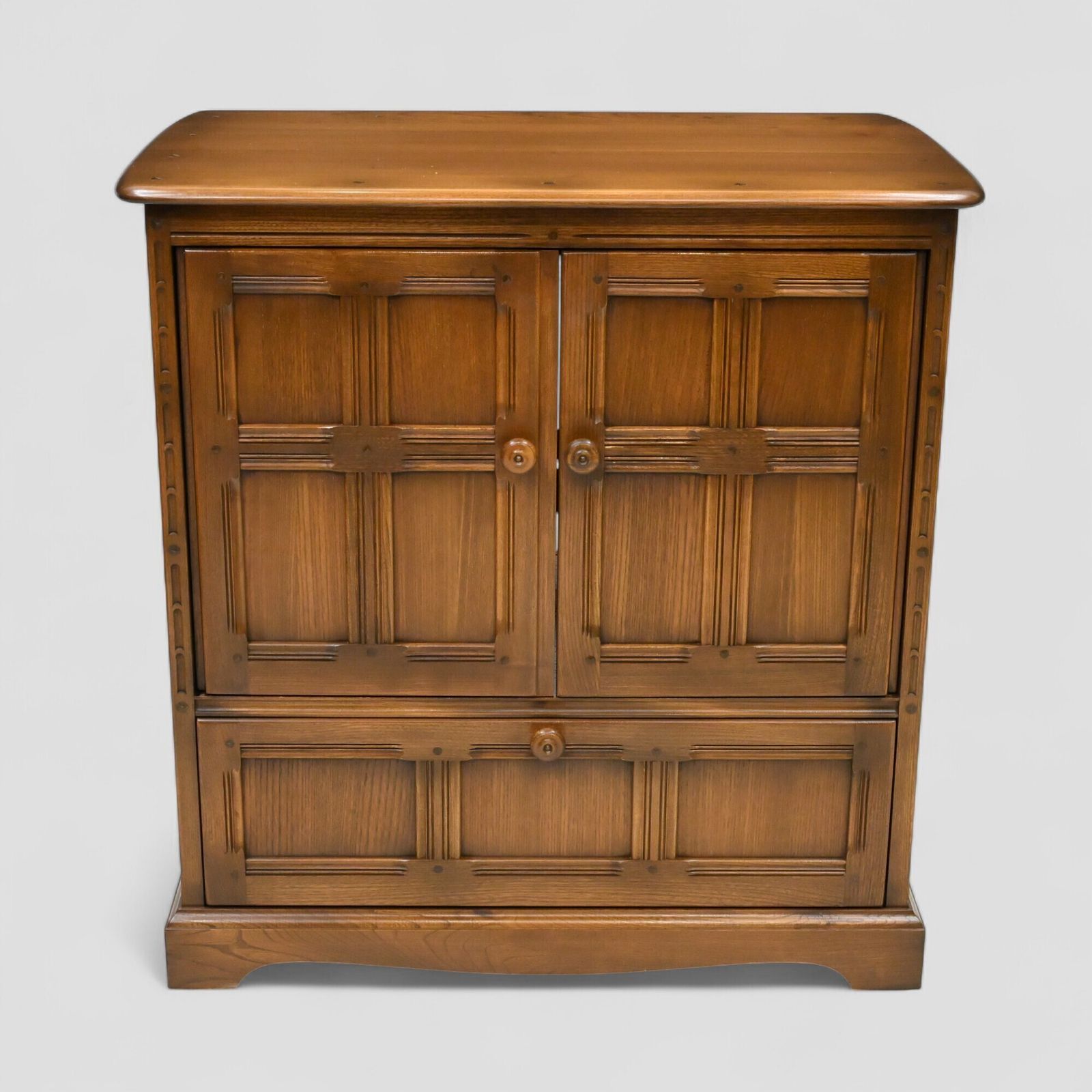 Ercol Mural Tv Video Cabinet Golden Dawn Corner Flap Model 839 Free Uk Delivery photo furniture