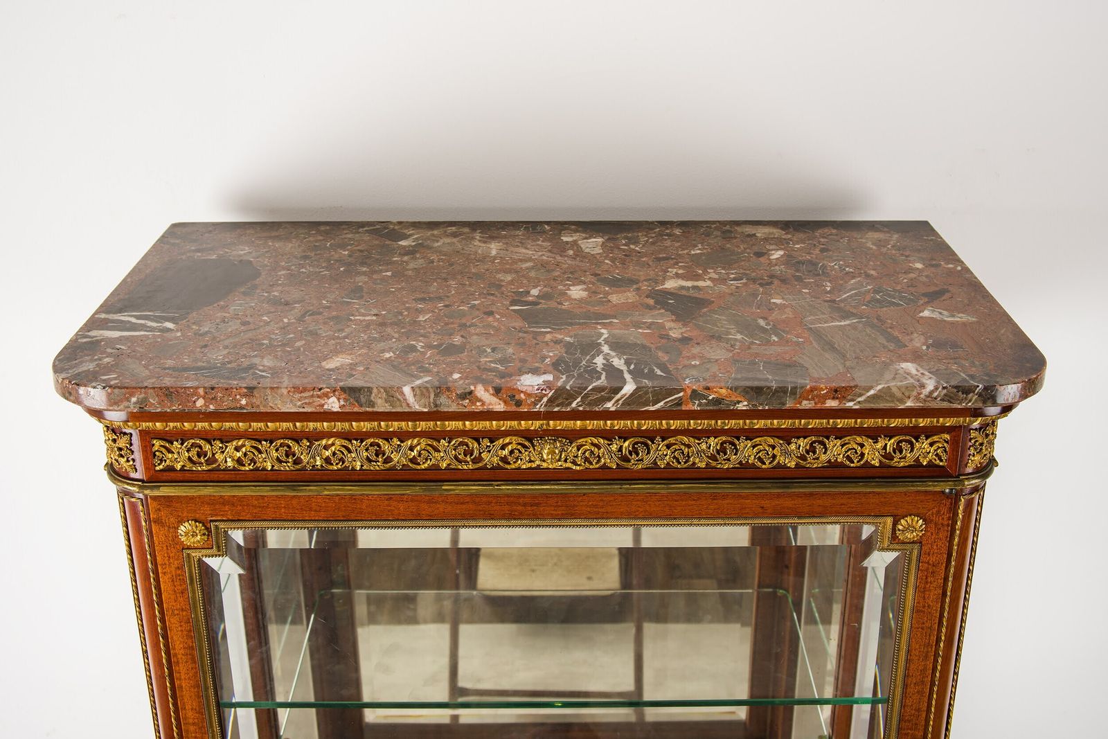photo furniture Late 19th Century French Mahogany Vitrine Cabinet Attributed To Paul Sormani