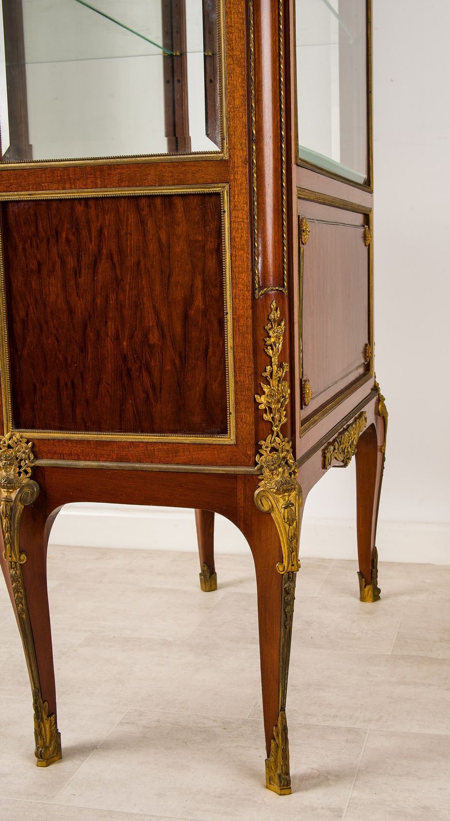 Furniture Late 19th Century French Mahogany Vitrine Cabinet Attributed To Paul Sormani photo