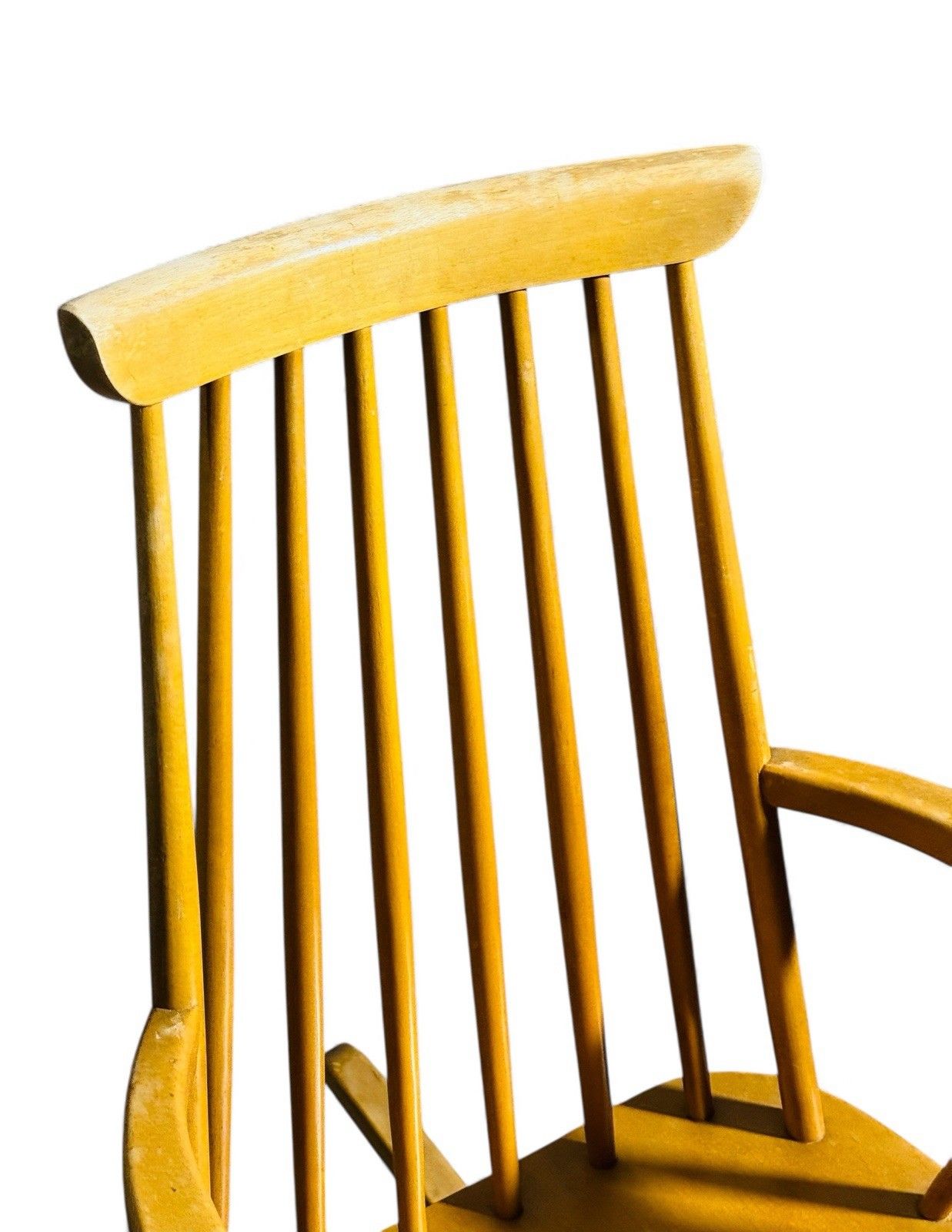 Swedish Blonde Beech Rocking Chair Armchair Mid Century Retro C1960s photo Furniture