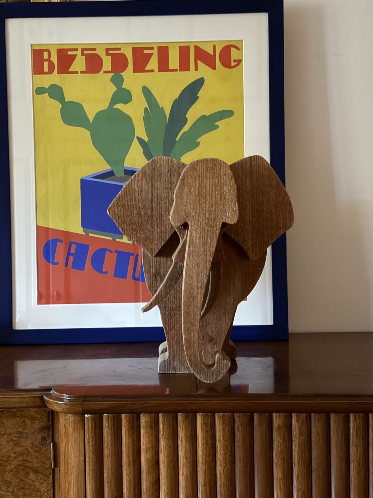 Bottega Michelangeli, Elephant Wood Sculpture, Orvieto Italy 1970s photo for sale