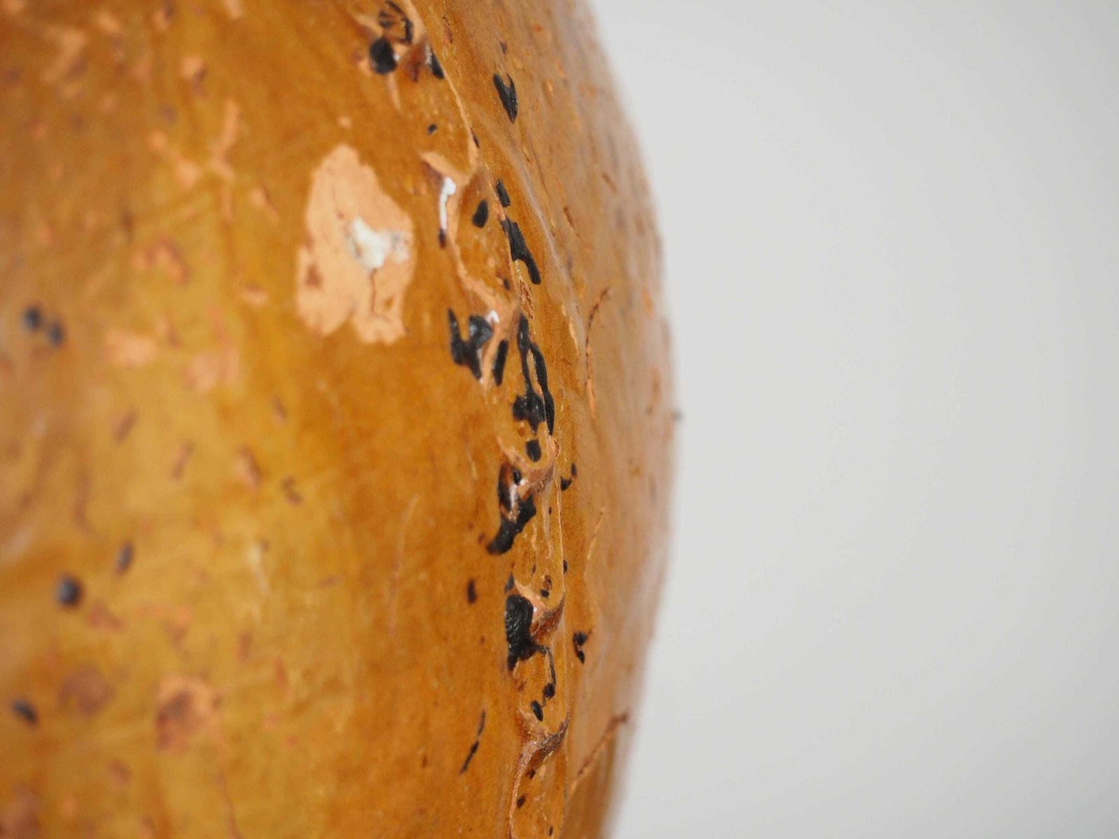 photo furniture Vintage Antique French 18th Century Walnut Oil Pot / Honey Brown Glaze Jar