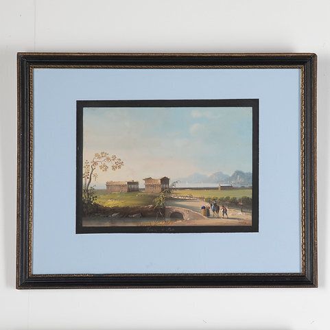 Set Of Four 19th Century Neopolitan Gouache Paintings photo for sale